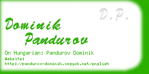 dominik pandurov business card